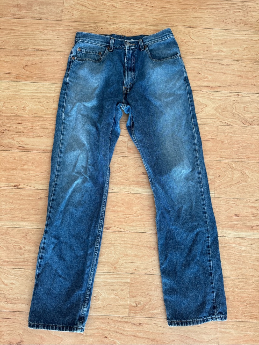 Levi's Men's Dark Blue Straight-Leg Levi 505